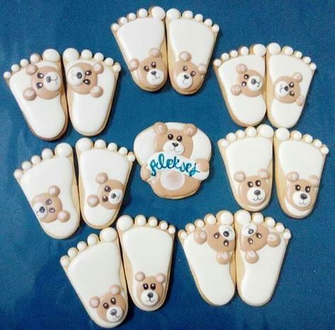 First Steps Cookies, First Step Cookies, Baby Cupcake Toppers, Baby Birthday Party Theme, Baby's First Step, Boy Rooms, Baby Cupcake, Shower Cookies, Baby Birthday Party