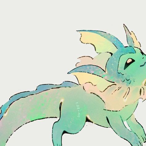 Eeveelutions Vaporeon, Vaporeon Art, Shiny Vaporeon Wallpaper, Pokemon Vaporeon Art, Leafeon And Vaporeon, Vaporeon Leafeon, Shiny Vaporeon Art, House Of Leaves, Gen 1