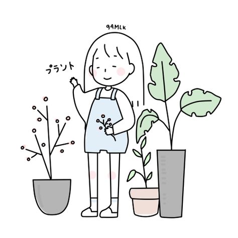 Minimalist Drawing, Graphic Design Photoshop, Plant Painting, Plant Drawing, Korean Art, Cute Little Drawings, Cute Doodles, Cute Illustration, 그림 그리기