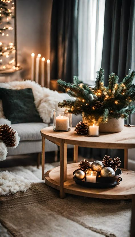 Christmas Decor Grey Living Room, Christmas Contemporary Decor, Interior Christmas Decorations, Traditional Modern Christmas Decor, Hobby Lobby Christmas Decor 2023, Entryway Table Decor Christmas, Elegant Christmas Decor Ideas For Living Room, Christmas 2023 Trends Decoration Colors, Christmas Decor Ideas 2023 Trends