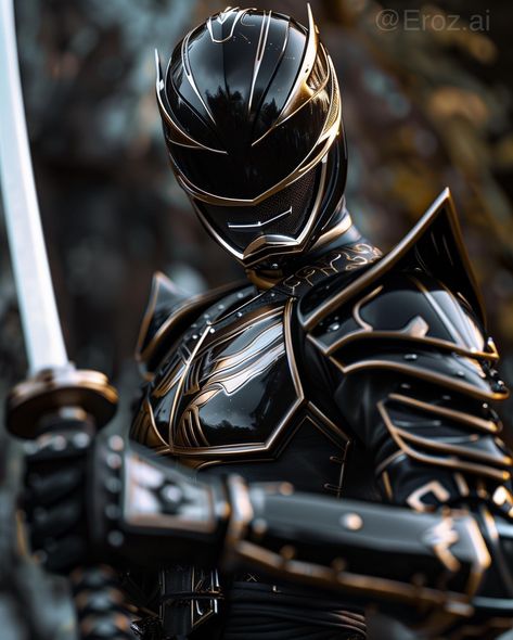 Power Rangers Black, Power Ranger Black, Saban's Power Rangers, Color Photoshop, All Power Rangers, Power Rangers Samurai, Childhood Characters, Power Rangers Art, Rp Ideas