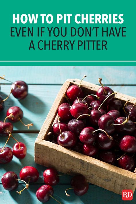 If you think pitting cherries is the pits, you're not alone. Find out how you can ditch the pits and how to pit cherries with specialty tools and kitchen hacks. Recipes For Bing Cherries, Cherry Pitting Hack, Cherry Pitter Tool, Pitting Cherries Easy, How To Pit Cherries Easily, Bing Cherry Recipes, How To Pit Cherries, Fresh Cherry Pie, Fresh Cherry Recipes