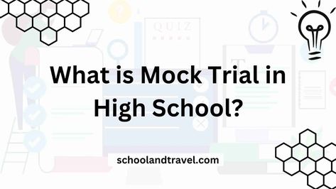 A Mock Trial is an engaging extracurricular activity that allows high school students to gain hands-on experience in the legal field.  It simulates a courtroom trial, where students act as attorneys, witnesses, and jurors to argue and analyze a fictional legal case.  Through Mock Trial, students develop critical thinking, public speaking, and teamwork skills while […] The post What is Mock Trial in High School? (Benefits, Set-up, FAQs) appeared first on School & Travel. Extracurricular Activity, Mock Trial, Teamwork Skills, Extra Curricular Activities, College Degree, Travel School, Public Speaking, Set Up, In High School