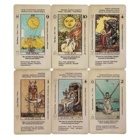 Tarot Cards For Beginners - Meaning Trot Cards- Spiritual Guidance Fortune Telling Tool 25% off sale happening now! https://nevermorekeep.etsy.com/listing/1757976139 Back in stock!! These go fast! If you are a beginner in tarot, you will love this Keyword Tarot Deck. You don't have to flip through manuals many times just for a simple explanation or be dazzled by various interpretations. With this learning tarot deck, You can quickly get the information you need on the front of the card. #... The Tarot Cards, Learning Tarot, Tarot Cards For Beginners, Zodiac Elements, Tarot Learning, Fortune Telling, Tarot Deck, Spiritual Guidance, Tarot Decks