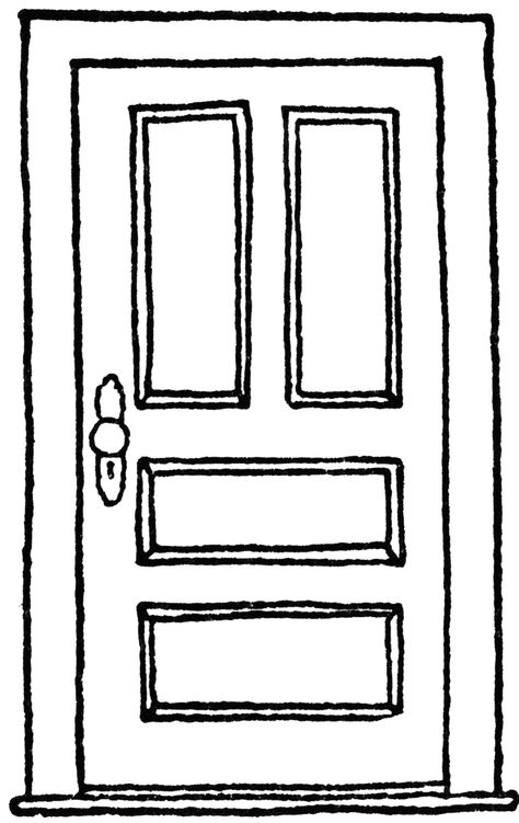 door closed Door Clipart, Window Clipart, Front Door Makeover, Free Clipart Images, Clipart Black And White, House Drawing, Free Clipart, Drawing Images, Closed Doors