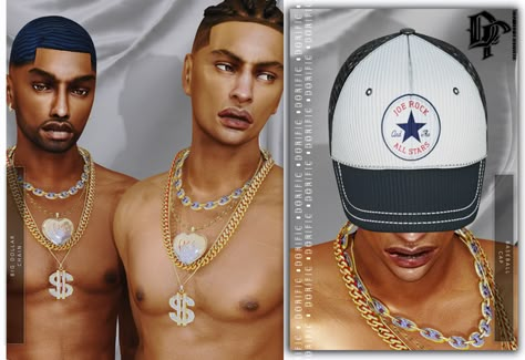 BIG DOLLAR CHAIN Dollar Chain, Sims 4 Male Clothes, Sims 4 Piercings, Cc Hats, Sims 4 Patreon, Sims 4 Black Hair, Mens Jewerly, Free Sims 4, Sims 4 Teen