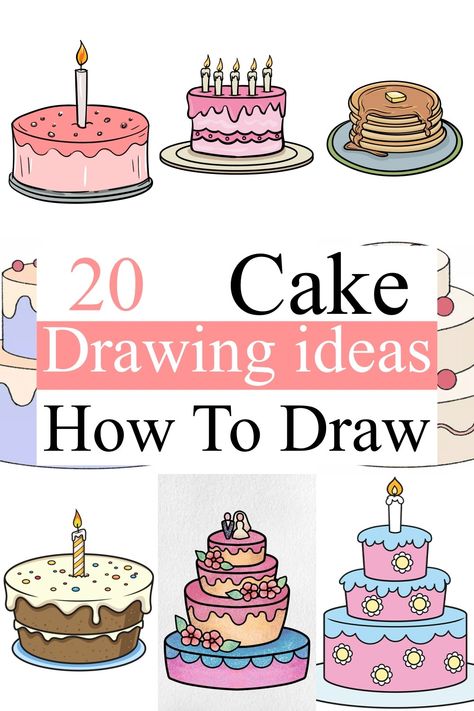 Welcome to the sweet and colorful world of cake drawing ideas, where we aim to inspire kids and drawing experts alike to add a touch of artistic flair to your festive celebrations! Drawing Cake Design, Doodle Birthday Cake, How To Draw A Birthday Cake, Birthday Cake Art Drawing, Cake Designs Drawing, Birthday Charts For School, Cute Cake Drawing, Boys Bday Cakes, Birthday Cake Drawing