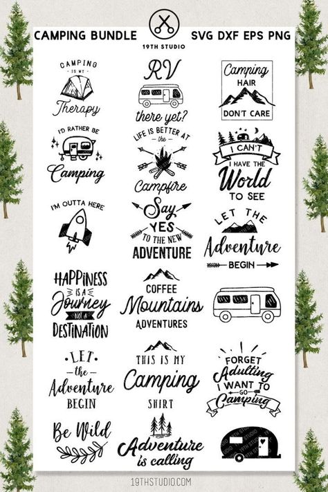 Svg Crafts, Vinyle Cricut, Cup Decals, Adventure Svg, Camping Svg, Marvel Quotes, Camping Coffee, Craft Products, Free Camping