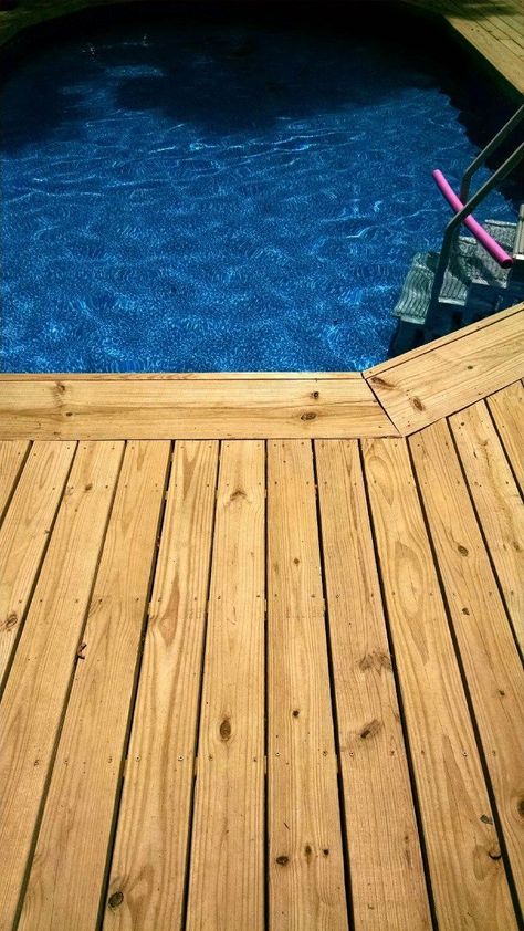 If you’re in the confusion of choosing which one you should go with: in-ground pool or above ground pool, you can consider these benefits of above ground pool. Check it out!  #abovegroundpool #swimmingpool #pool #backyard #deck #holiday #intex #outdoor Deck Border Ideas, Deck Border, Decks Around Pools, Wooden Pool, Above Ground Pool Deck, Pool Deck Plans, Pool Diy, Best Above Ground Pool, Swimming Pool Decks