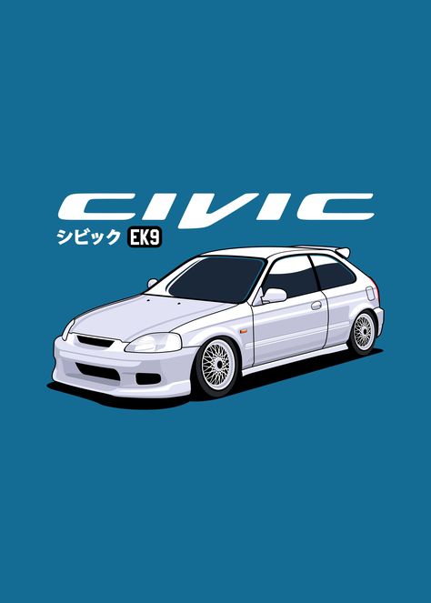 CIVIC EK9 Honda Civik, Civic Jdm, Honda Civic Vtec, Initial D Car, Honda Vtec, Europe Car, Civic Car, Jdm Honda, Jdm Wallpaper