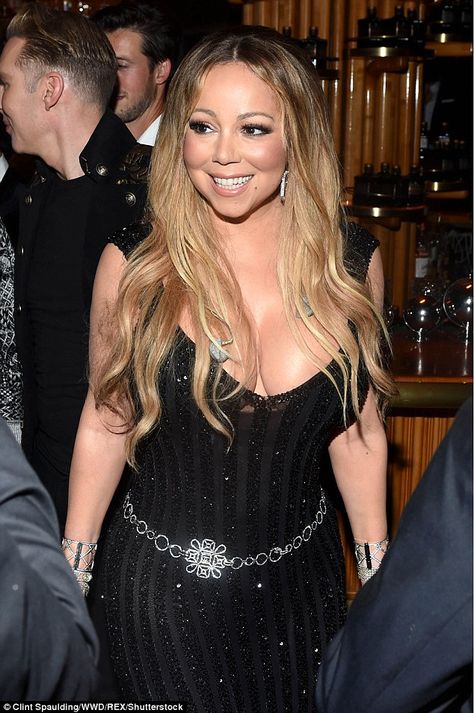 Main attraction: Mariah wowed as she prepared to perform on-stage at the event... Mariah Carey Music, Queen Mimi, Mariah Carey Outfits, Maria Carey, Gwyneth Paltrow Style, Mariah Carey 90s, V Magazine, Mariah Carey, Hip Hop