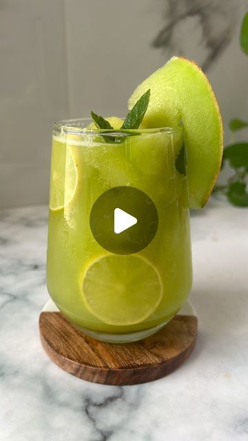 Neha 🥢 Food blogger on Instagram: "Melon cooler🍈 

This hot weather definitely need something refreshing and you need just 10 mins for this cooler😎

Lemon juice
Mint leaves
Honey 
Muskmelon juice
Musk melon balls

Follow along and enjoy 😉 

#summerrecipe #summerdrink #meloncooler #refreshingdrink #cooler 
[summer cooler, refreshing drink, musk melon, easy recipe]" Muskmelon Juice, Summer Refreshers, Musk Melon, Melon Balls, Summer Coolers, Mint Leaves, Refreshing Drinks, Hot Weather, Summer Drinks