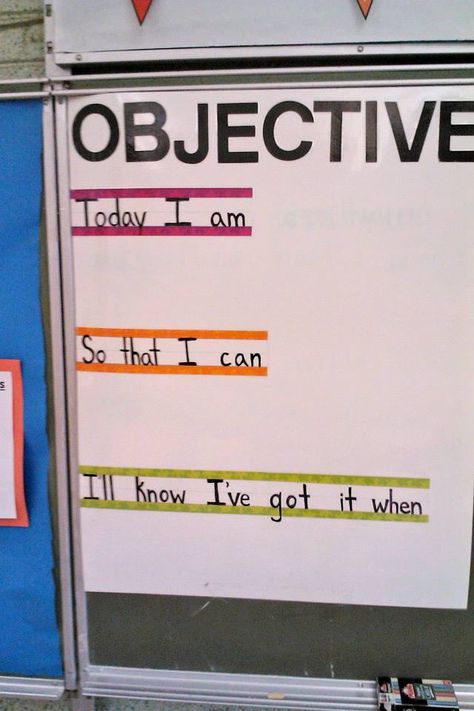 Behavior Management Display Objectives In Classroom, Student Objectives Display, Classroom Success Criteria, Displaying Learning Objectives, Objectives Board, Visible Learning, Learning Targets, Goals And Objectives, Classroom Behavior Management