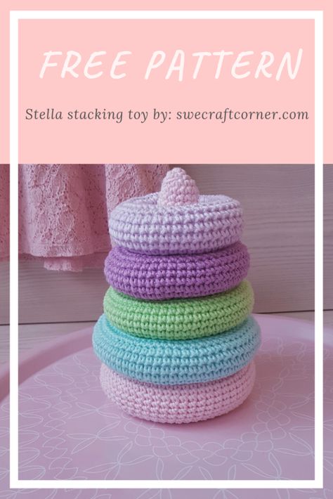 Baby Stacking Rings Toy Crochet, Stacking Rings Crochet Pattern, Baby Stacking Rings Toy Crochet Free, Crochet Ring Stacker Toy Pattern, Crochet Infant Toys, Crochet Stacker Toy Pattern Free, Crochet Ring Stacking Toy, Amigurumi Stacking Toy Free Pattern, Crochet Stacking Rings