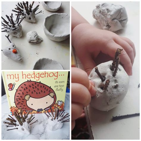 Eyfs Hedgehog Activities, Clay Hedgehogs For Kids, Hedgehog Nursery, Hedgehog Craft, Toddler Themes, Nursery Activities, Dry Clay, Themed Crafts, Literacy Activities