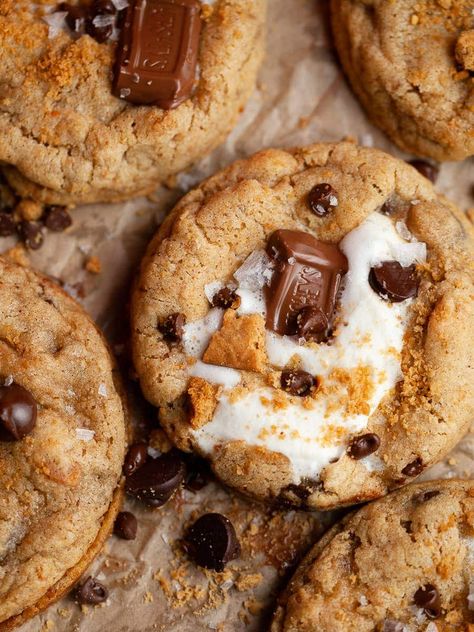 Gluten Free Smores, Smores Cookies Recipes, Gluten Free Cookies Easy, Whole 30 Dessert, Festive Baking, Gluten Free Christmas Cookies, S Mores Cookies, Smores Dessert, Gluten Free Cookie Recipes