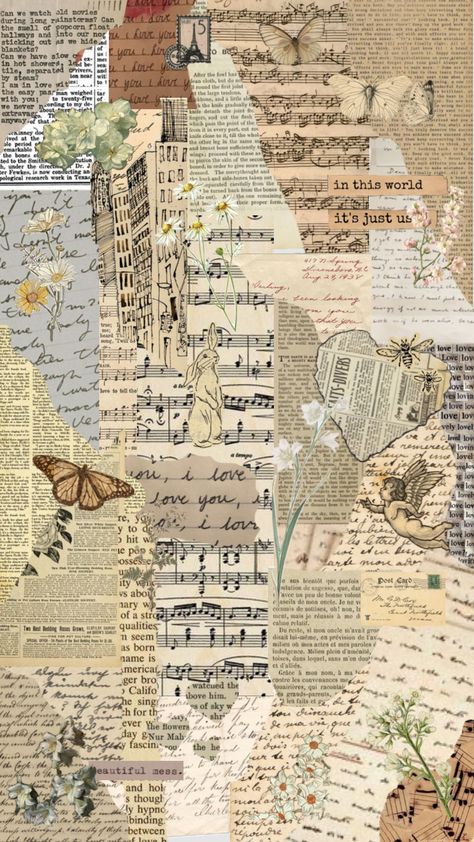 #myfirstshuffle Jornal Idea Sticker, Journal Asethic, Jornal Wallpaper, Sepia Aesthetic, Vintage Aesthetic Stickers Printables, Newspaper Wallpaper, Cute Backrounds, Newspaper Background, Pretty Flowers Pictures