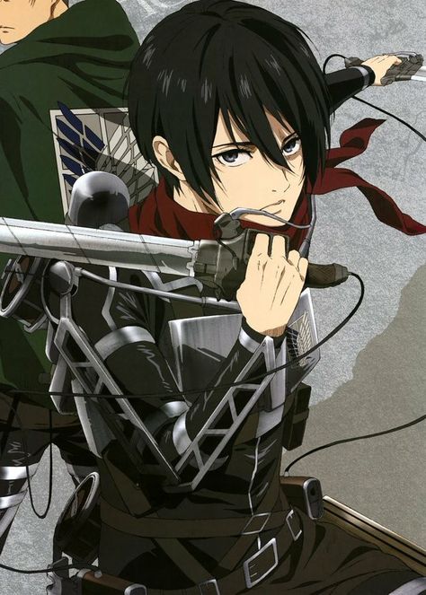 Mikasa Poster, Mikasa And Levi, Newtype Magazine, Levi And Mikasa, Levi Mikasa, Snk Cosplay, Eren X Mikasa, Attack On Titan Ships, Titans Anime