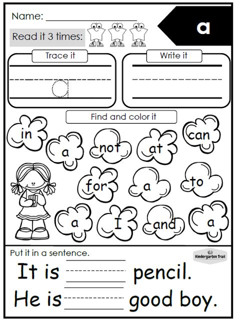 FREE Printable Pre K sight word worksheet, "a" Sight Words Pre K, Sight Words Preschool Worksheets, Sight Word Reading Free Printable, Sight Word For, Kindergarten Sight Word Activities Worksheets Free Printable, Site Words Kindergarten Printables Free, Sight Word Worksheets Free Preschool, Kindergarten Worksheets Free Printables Sight Words, Sight Word Worksheets Free Printables