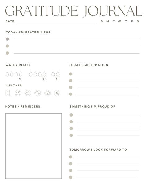 Quick and Easy way to get digital prints straight to your computer! 5 Minutes Journal, Gratitude Journal Printable, Note Reminder, Daily Gratitude, Journal Template, Daily Planner Template, Daily Journal, Digital Journal, Journal Entries