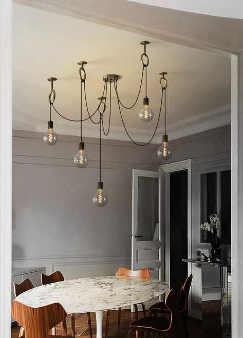 Family Decor Ideas, Octopus Chandelier, Dinning Light, Spider Chandelier, Swag Pendant Light, Team Office, Lustre Industrial, Minimalist Chandelier, Spider Light