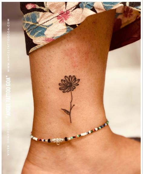 Small Flower Tattoo By Vivek Dharoliya At Angel Tattoo Goa - Best Tattoo Artist in Goa - Best Tattoo Studio in Goa - Best Tattoo Studio in Baga Goa - Best Tattoo Artist in Baga Goa #besttattooartistingoa #besttattoostudioingoa #angeltattoogoa #angeltattoostudiogoa #besttattooartistinbagagoa #besttattoostudioinbagagoa Goa Tattoo, Small Flower Tattoos, Angel Tattoo, Tattoo Shop, Goa, Lotus Flower Tattoo, Flower Tattoos, Tattoo Studio, Maple Leaf Tattoo