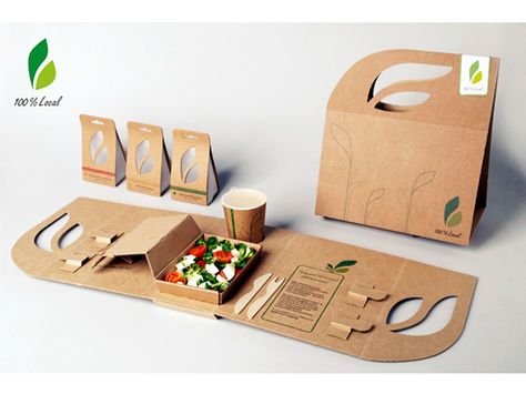 100% Local, Product Service System Design on Behance Food Delivery Packaging, Takeaway Packaging, Food Box Packaging, Packaging Template Design, Packaging Template, Cool Packaging, System Design, Desserts Easy, Box Packaging Design