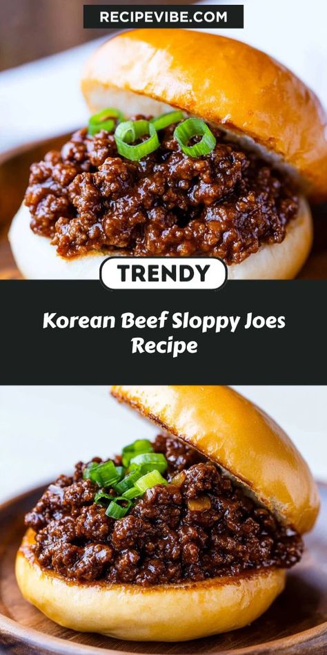 Craving a fun and flavorful dinner? This Korean Beef Sloppy Joes Recipe brings a spicy kick to a classic favorite! Perfect for busy nights, this ground beef recipe is quick to prepare and sure to please. Don’t forget to save it for your next meal planning session! Spicy Sloppy Joe Recipe, Peasant Recipes, Beef Sloppy Joes, Sloppy Joes Dinner, Spicy Sloppy Joes, Asian Ground Beef Recipes, Keto Dressing, Korean Beef Recipes, Korean Ground Beef