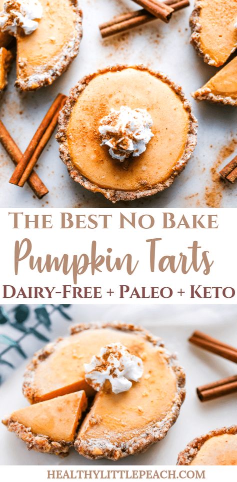 Mini Pumpkin Pie Tarts - Healthy Little Peach Pumpkin Pie Tarts, Mini Pumpkin Pie, Traditional Pumpkin Pie, Paleo Pumpkin Pie, Pumpkin Tarts, Pumpkin Pie Cheesecake, Mini Pumpkin Pies, Traditional Pumpkin, No Cook