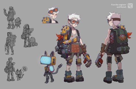 ArtStation - Sci-fi character design, Camille Peyrebere Sci Fi Character, Sci Fi Character Design, Cyberpunk Design, Alien Character, Borderlands 3, Funny Cartoon Gifs, Concept Art Character, Game Character Design, Kid Character