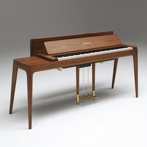 Mcm Piano, Digital Piano Decor, Spinet Piano, Piano Room Decor, Modern Piano, Piano Living Rooms, Group Piano Lessons, Piano Table, Piano Stand