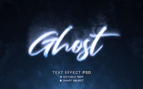 Ghost Typography, Ghost Font, Grunge Text, Adobe Tips, Free Photoshop Text, Graphic Design Text, Product Catalog Template, Photoshop Help, Ghost Graphic