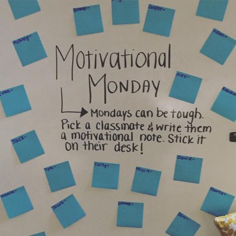 "Motivational Monday" | Write a motivational message to one classmate! Whiteboard Prompts, Whiteboard Questions, Whiteboard Messages, Responsive Classroom, Morning Message, Classroom Culture, Daily Writing, Morning Meeting, Classroom Community