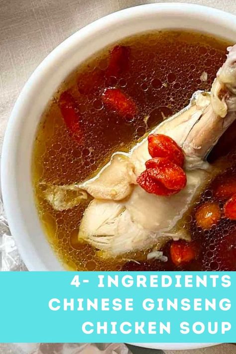 Asian Chicken Breast Recipes, Chinese Chicken Soup, Herbal Chicken Soup, Ginger Chicken Soup, Ginseng Chicken Soup, Asian Soup Recipes, Chinese Soup Recipes, Herb Soup, Asian Chicken Recipes