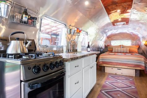 Kick Back in an Iconic 1974 Airstream on an Organic Ranch - Campers/RVs for Rent in Carpinteria, California, United States - Airbnb Carpinteria California, Airstream Living, Cheap Rustic Decor, Airstream Interior, Airstream Trailers, Rural Retreats, Living Room Trends, Simple Living Room, Comfortable Bedroom