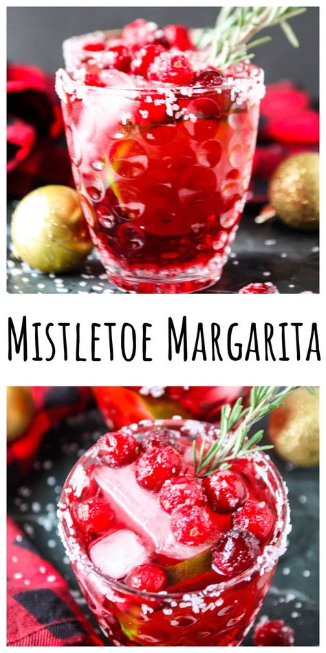 Mistletoe Margarita, Cranberry Drinks, Cranberry Margarita, Christmas Drinks Alcohol, Tequila Cocktail, Cranberry Cocktail, Sugared Cranberries, Classic Margarita, Boozy Drinks