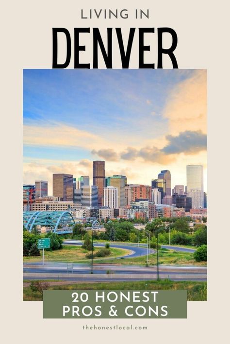 Thinking about moving to Denver, Colorado? CLICK HERE to read a helpful guide on the pros and cons of living in Denver. Daily life in Denver and best neighborhoods, here's what you need to know. Moving To Denver, Places To Live, Best Places To Live, American Cities, Denver Colorado, Best Cities, Good American, Pros And Cons, Small Towns