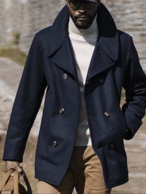 Blue Coat Outfit Men, Navy Peacoat Outfit Men, Navy Peacoat Outfit, Peacoat Outfit Men, Navy Coat Outfit, Pea Coat Men, Blue Coat Outfit, Peacoat Outfit, Gq Mens Style