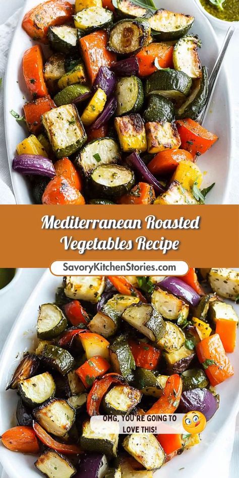 Craving a simple yet delicious addition to your Mediterranean dinner? This Mediterranean Roasted Vegetables Recipe is the perfect way to enjoy seasonal produce with a burst of flavor. Don’t forget to save this recipe for those busy nights when you need a quick and tasty side! Vegetables Dinner Ideas, Mediterranean Vegetable Side Dishes, Grilled Mediterranean Vegetables, Fast Mediterranean Recipes, Easy Mediterranean Side Dishes, Mediterranean Holiday Recipes, Fall Mediterranean Recipes, Mediterranean Vegetable Recipes, Veggie Packed Dinners