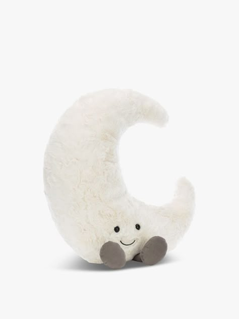 Moon Stuffed Animal, Jelly Cat White Background, Moon Jelly Cat, Moon Jellycat, White Wishlist, White Jellycat, Cat White Background, Jellycat Amuseable, Christmas Jelly