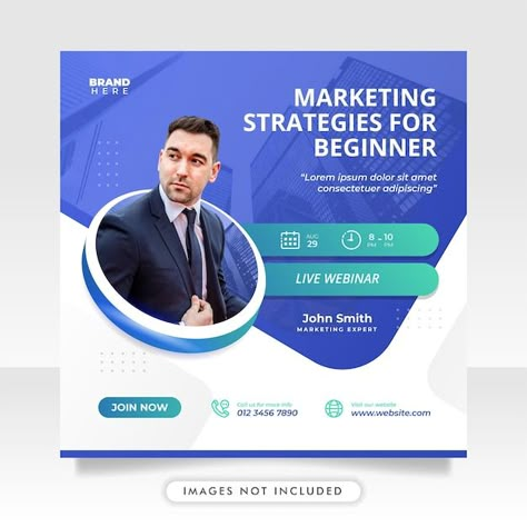 Pubmat Ideas, Webinar Design, Doctor Design, Photoshop Editing Tutorials, Education Poster Design, Graphic Design Website, Business Social Media, Marketing Poster, Digital Marketing Design