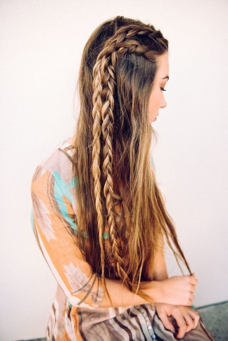 peinados boho 2 Cowgirls Hairstyles, Thicker Healthier Hair, Hairstyles Straight, Romantic Hairstyles, Hippie Hair, Daily Hairstyles, Bohemian Hairstyles, Chic Hairstyles, Trending Hairstyles