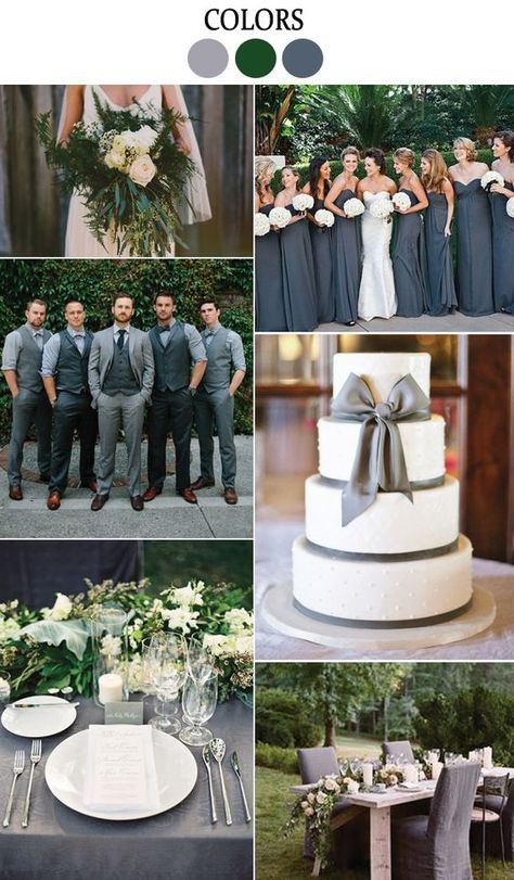 Whimsical, Organic Grey & Green Wedding Inspiration | Wedding Decorations | TopWeddingSites.com Green Wedding Inspiration, Boda Diy, Green Wedding Colors, Palette Design, Grey Wedding, Wedding Palette, Pink Wedding Invitations, Wedding Theme Colors, Fall Wedding Colors