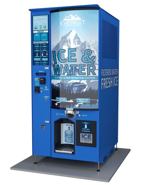 Vending Machine ROI Calculator Calculate the potential profits you could earn with our Everest VX1 Model. Use our calculator below to see how long it Water Vending Machine, Ice Vending Machine, Vending Machines For Sale, Eco Friendly Bottle, Vending Machine Business, Laundry Shop, Water Machine, Ice Bag, Ice Machine