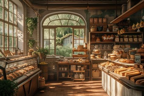 Bakery Reference, Vintage Bakery Aesthetic, Fairy Bakery, Bakery Wallpaper, Bakery Background, Bakery Window, Bakery Aesthetic, Cottage Bakery, Japanese Bakery