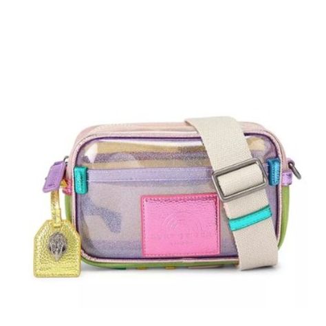 NWT KURT GEIGER LONDON Small Vinyl Southbank Camera Bag Clear Designer Bags, Kurt Geiger Backpack, Kurt Geiger Camera Bag, Mini Kurt Geiger Bag, Kurt Ginger, Kurt Geiger Bag Outfit, Kurt Bag, Kurt Geiger Purse, Kurt Geiger Bag