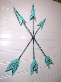 Arrow Wall Art Metal Arrow Wall Decor Hanging Aqua by JUNKINTIME Turquoise Southwest Decor, Arrow Decor Ideas, Native American Wall Decor, American Wall Decor, Native Decor, Native American Wall Art, Arrow Wall Art, Native American Decor, Wall Decor Hanging