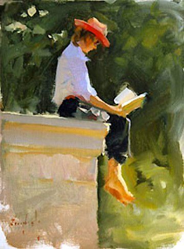 20 Pieces of Art that Perfectly Capture the Joy of Summertime Reading - BOOKGLOW Kim English, Tableaux Vivants, Reading Art, Painting People, 수채화 그림, English Artists, Woman Reading, Reading A Book, Figure Painting