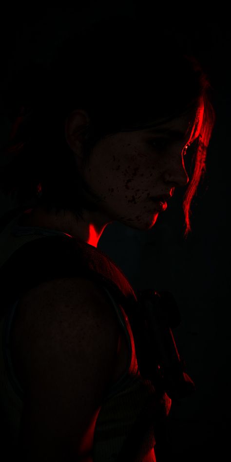 The Last Of Us Part II Remastered Ellie Williams wallpaper lockscreen red 4k hd tlou aesthetic no return mode Ellie Williams Wallpaper, Tlou Aesthetic, Ellie Williams, Last Of Us, 4k Hd, Red