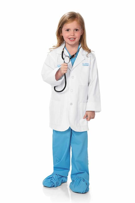 "Shop Chasing Fireflies for our Personalized Veterinarian Costume for Kids. Browse our online catalog for the best in unique children's costumes, clothing and more." Doctor Costume Kids, Veterinarian Costume, Lab Coat Costume, Kids Lab Coat, Scientist Costume, Toddler Boy Costumes, Kids Lab, Doctor Coat, White Lab Coat